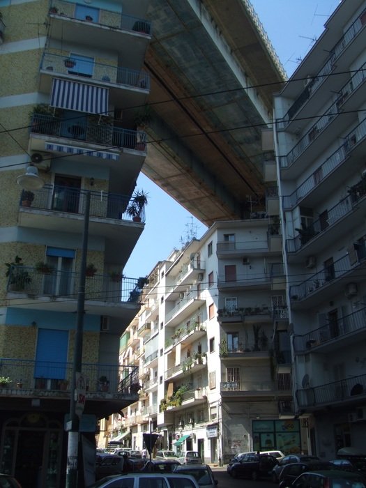 highway over houses in Naples