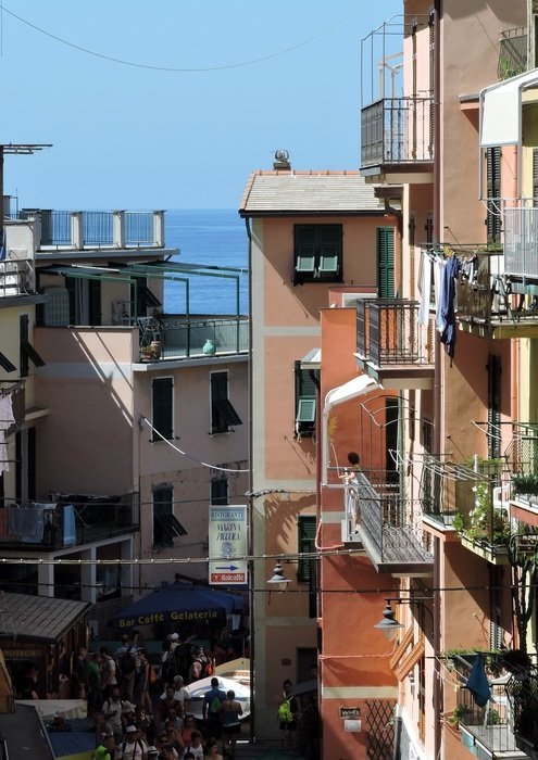 houses with balconies in riomaggiore