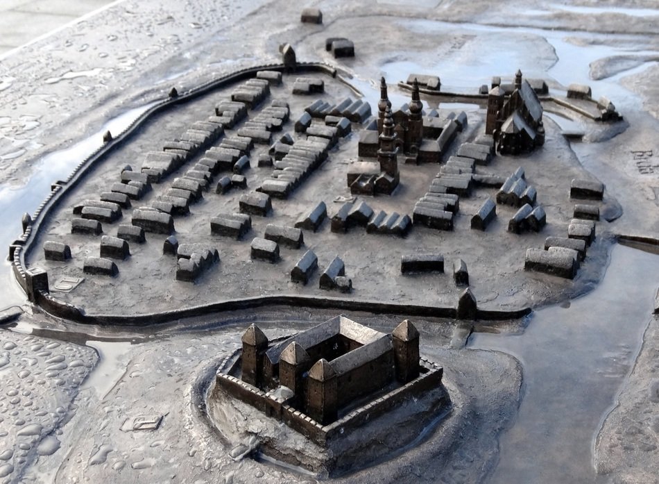 old town model as artwork