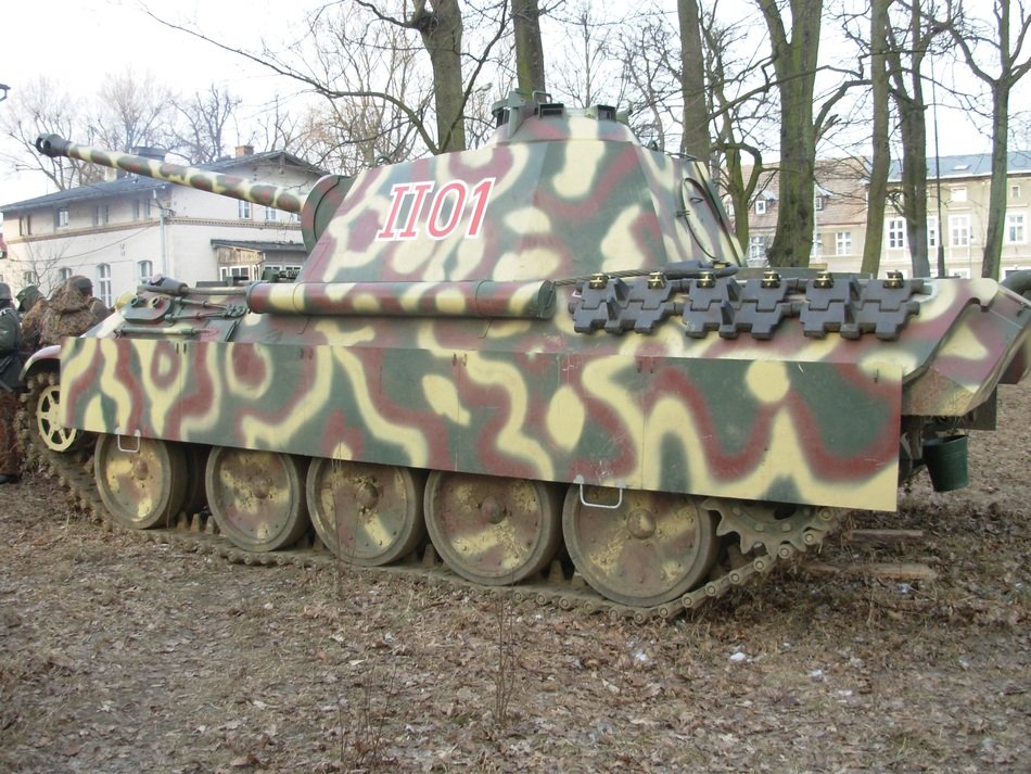 Military tank in the forest