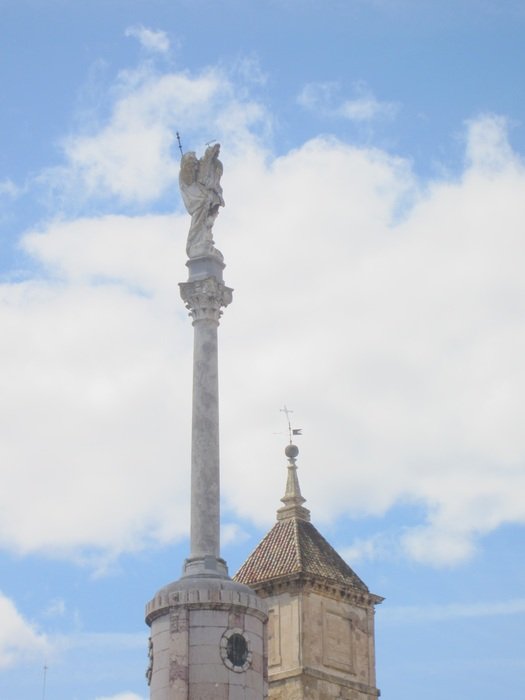 cord against the sky with clouds