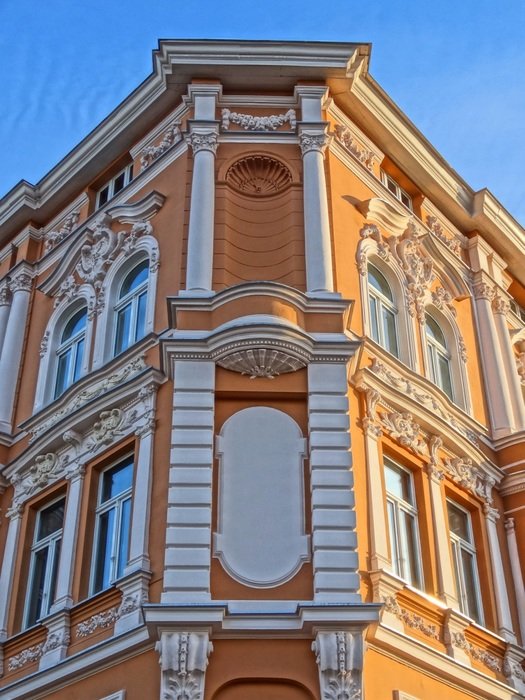bydgoszsc stary port architecture relief corner windows building