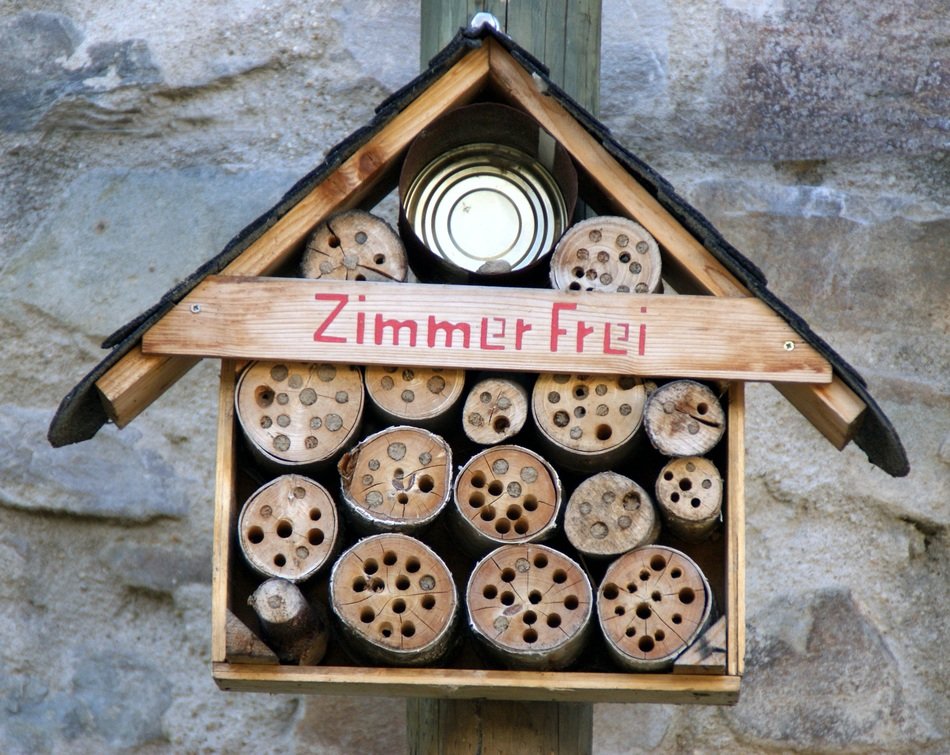 sign on the wall Hotel for insects