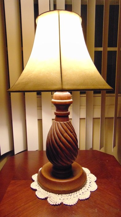 retro style lamp on table in room