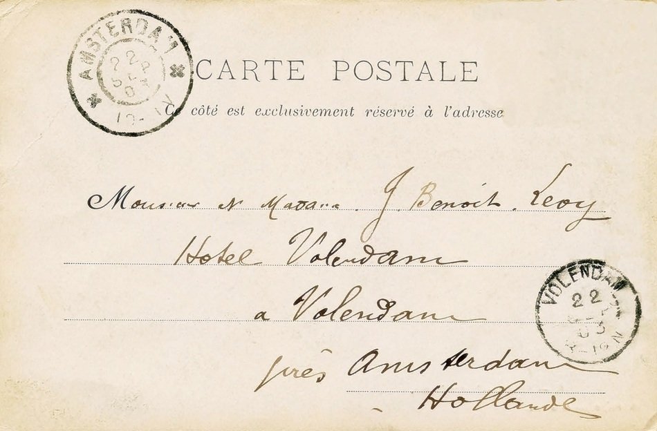 old post card french paris vintage