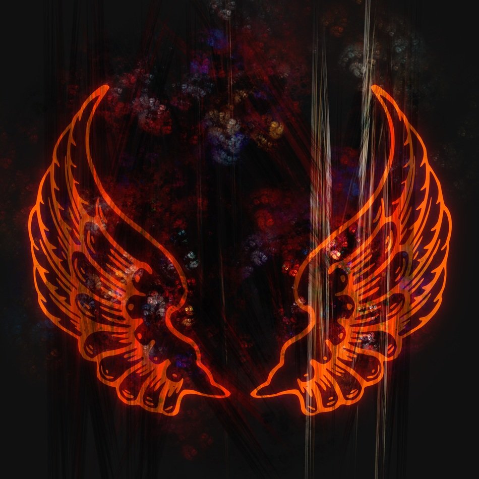 wings abstract fractal design icon