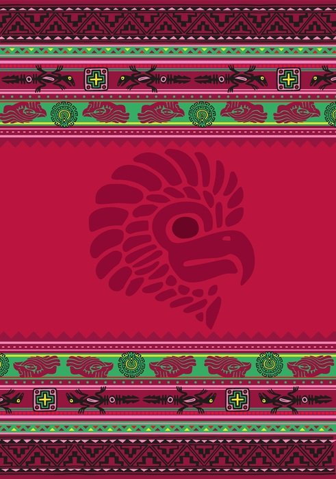pattern ornaments mexico head mask
