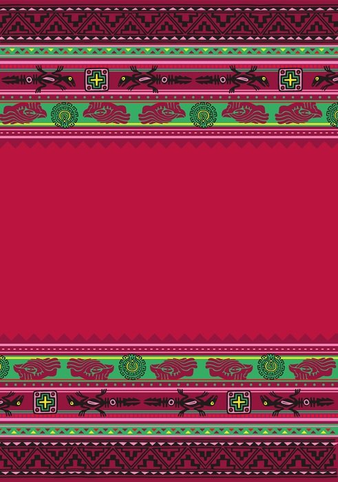 pattern ornaments mexico cheerful