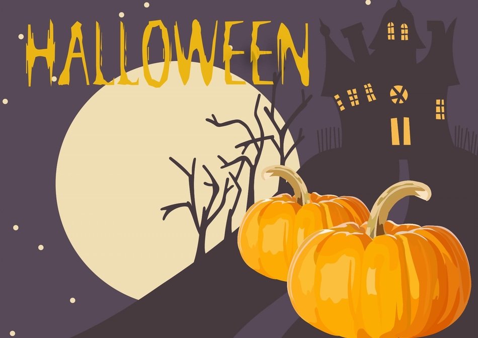 halloween night scary pumpkin moon