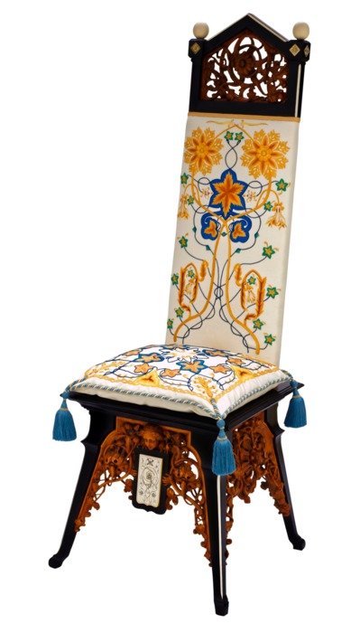 chair furniture ebony ivory