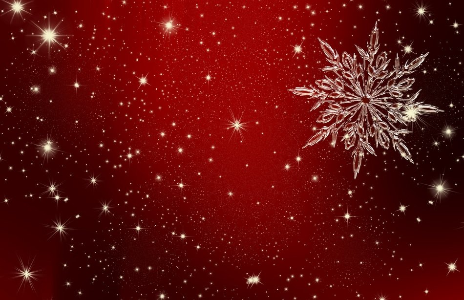 christmas background with stars and snowflakes