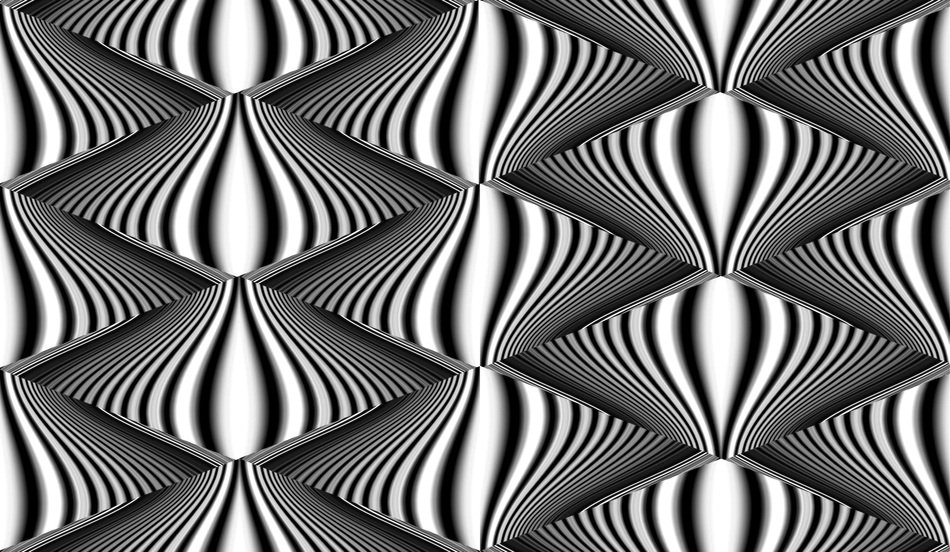 black white abstract concept 3d
