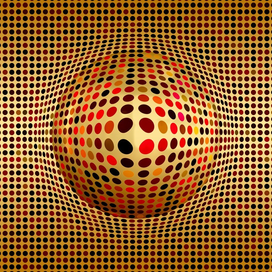 Background of a ball consisting of small circles