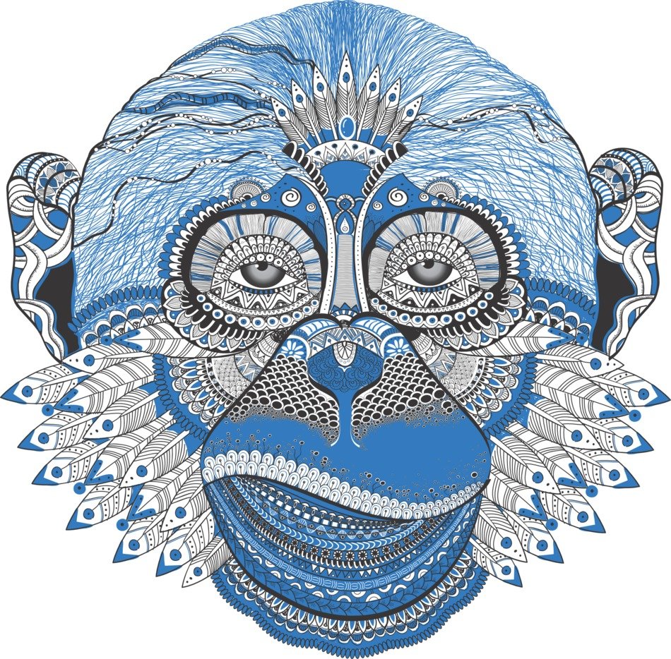 pattern monkey new year s eve