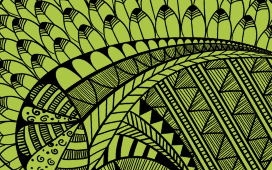 creative pattern on the green background