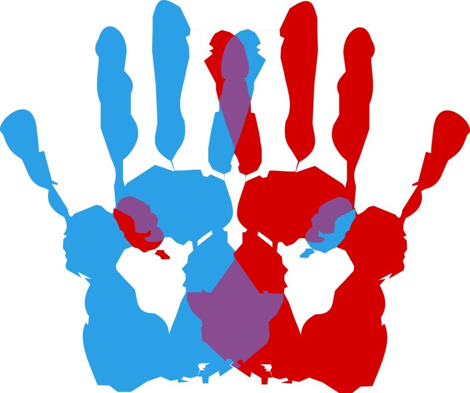 ambidextrie hand symbol print
