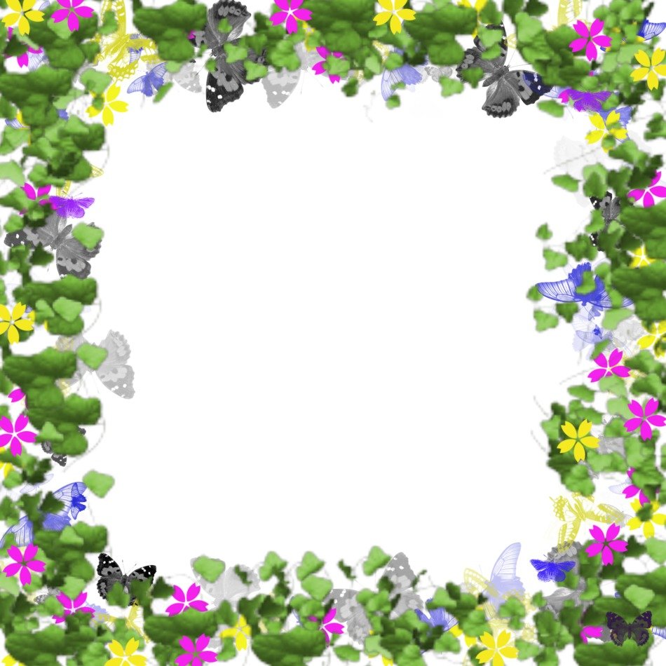 Квадратная рамка с цветами