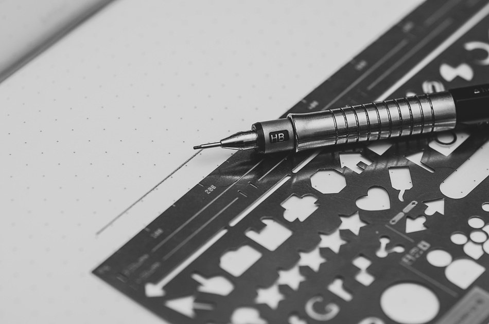 pen stencil style design pattern