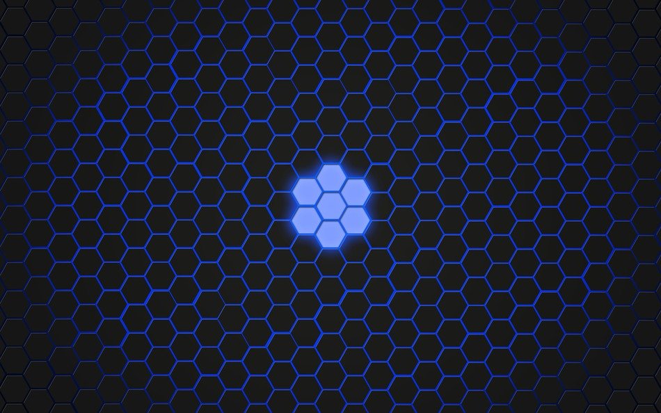 hexagons blue wallpaper design