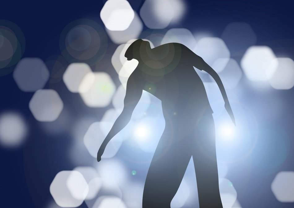 silhouette bokeh man out of focus