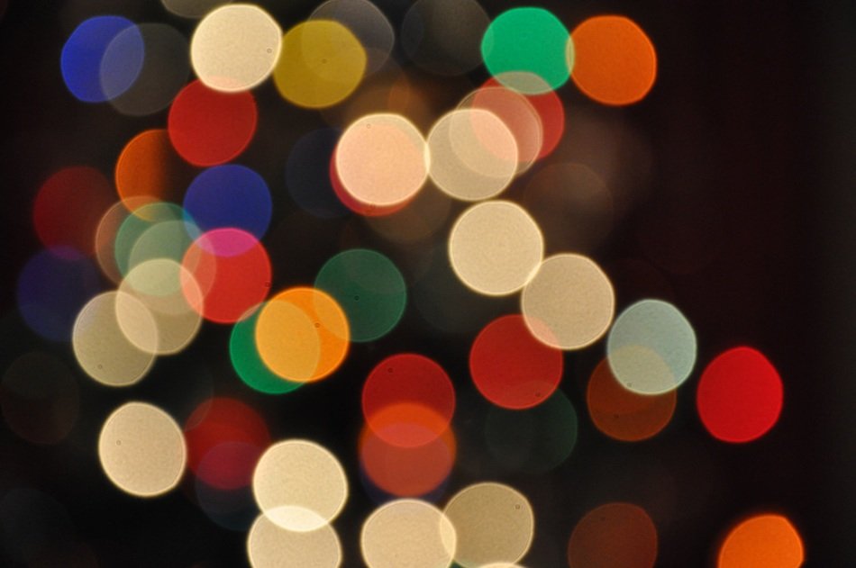 bokeh christmas lights