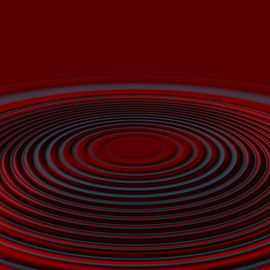 wave red concentric waves circles