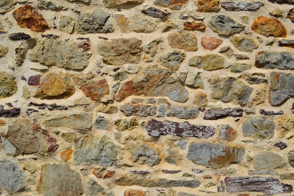 wall stones stone yellow