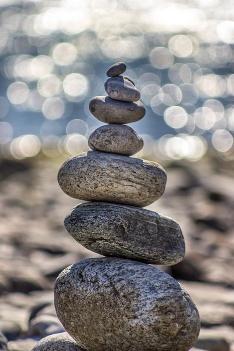 stones pebbles round stack