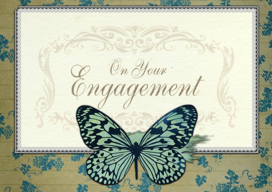 on your engagement card butterfly