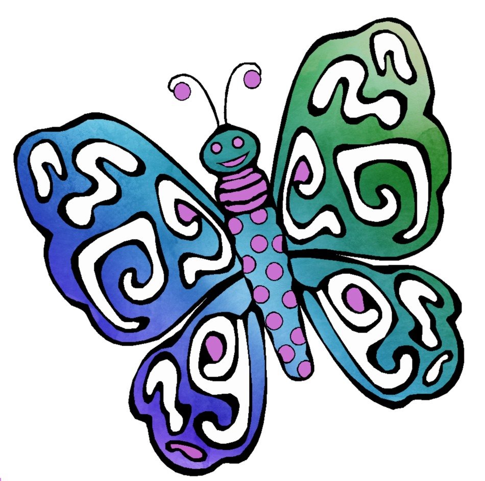 butterfly drawing watercolor