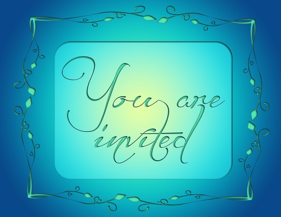 invitation invite blue design