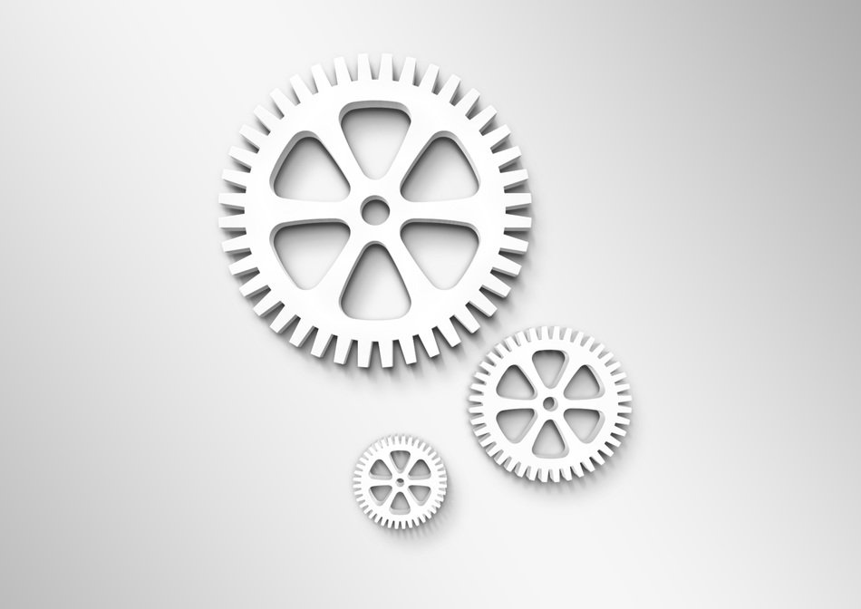 gears workflow work logo concept