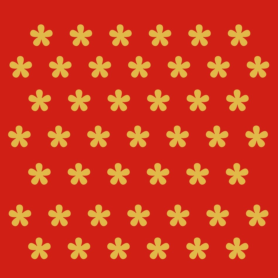 texture of ornament of flowers on a red background
