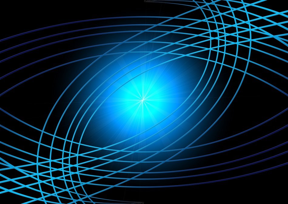 motion of the waves with a bright light in the middle