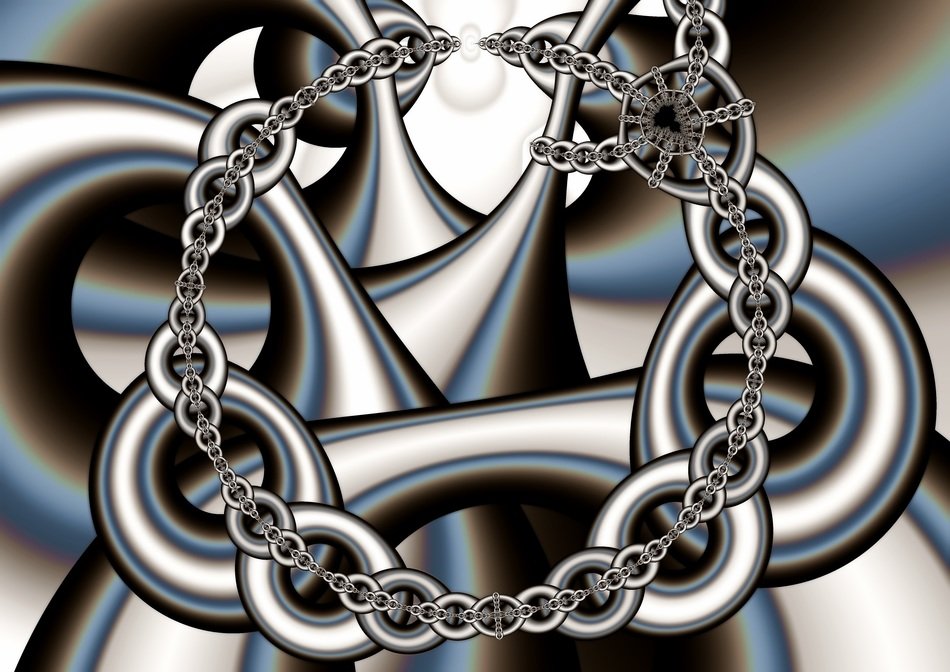 chains rings into each other