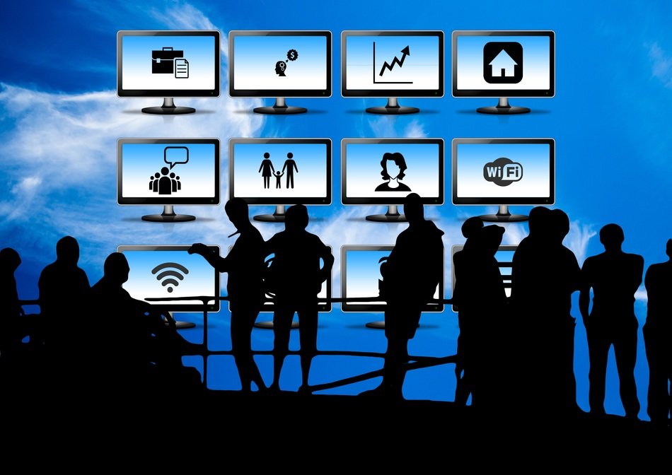 personal silhouettes monitor icon