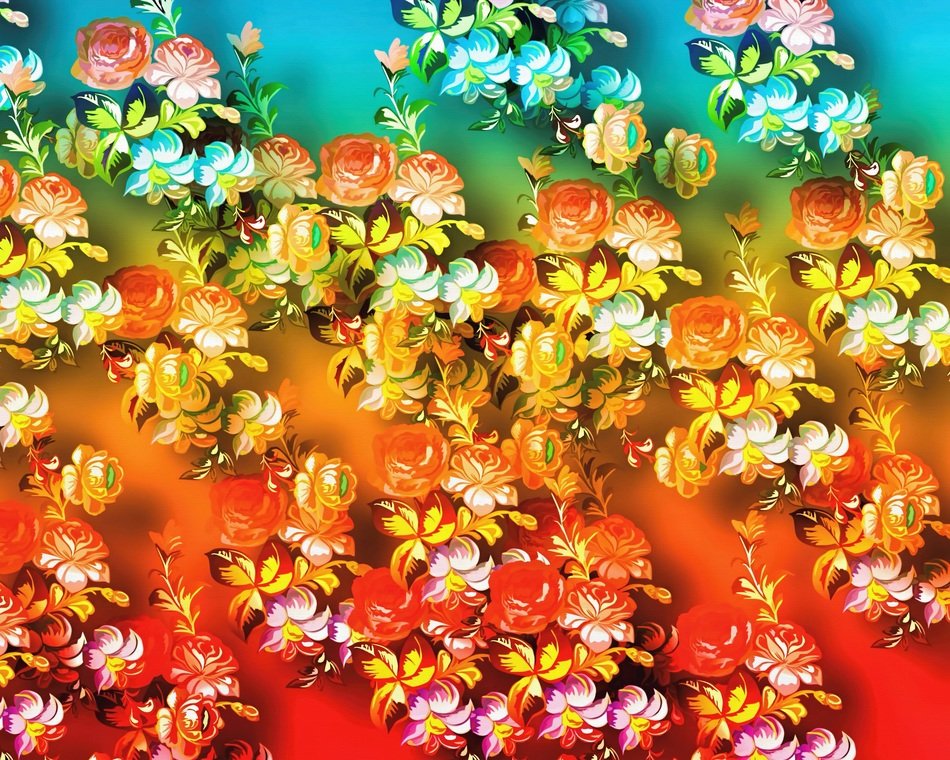abstract flowers digital art