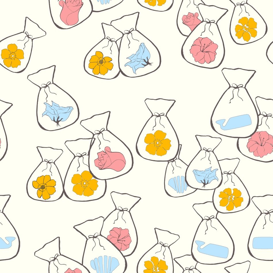 pattern pocket flowers whale