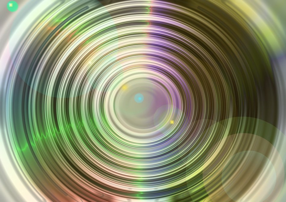 wave green concentric waves circles