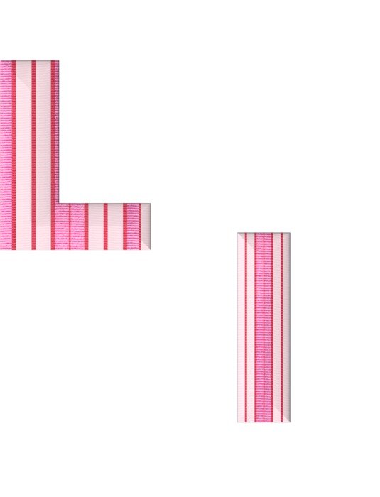 abc alphabet l fabric stripes