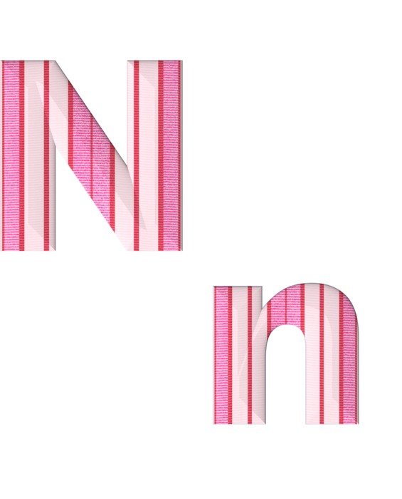 abc alphabet n fabric stripes