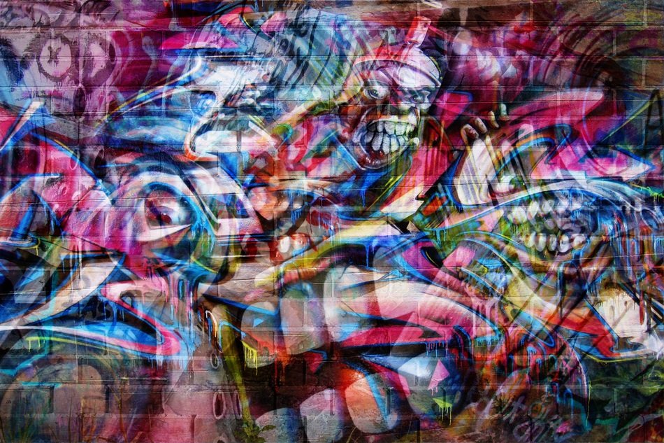 wall graffiti art background