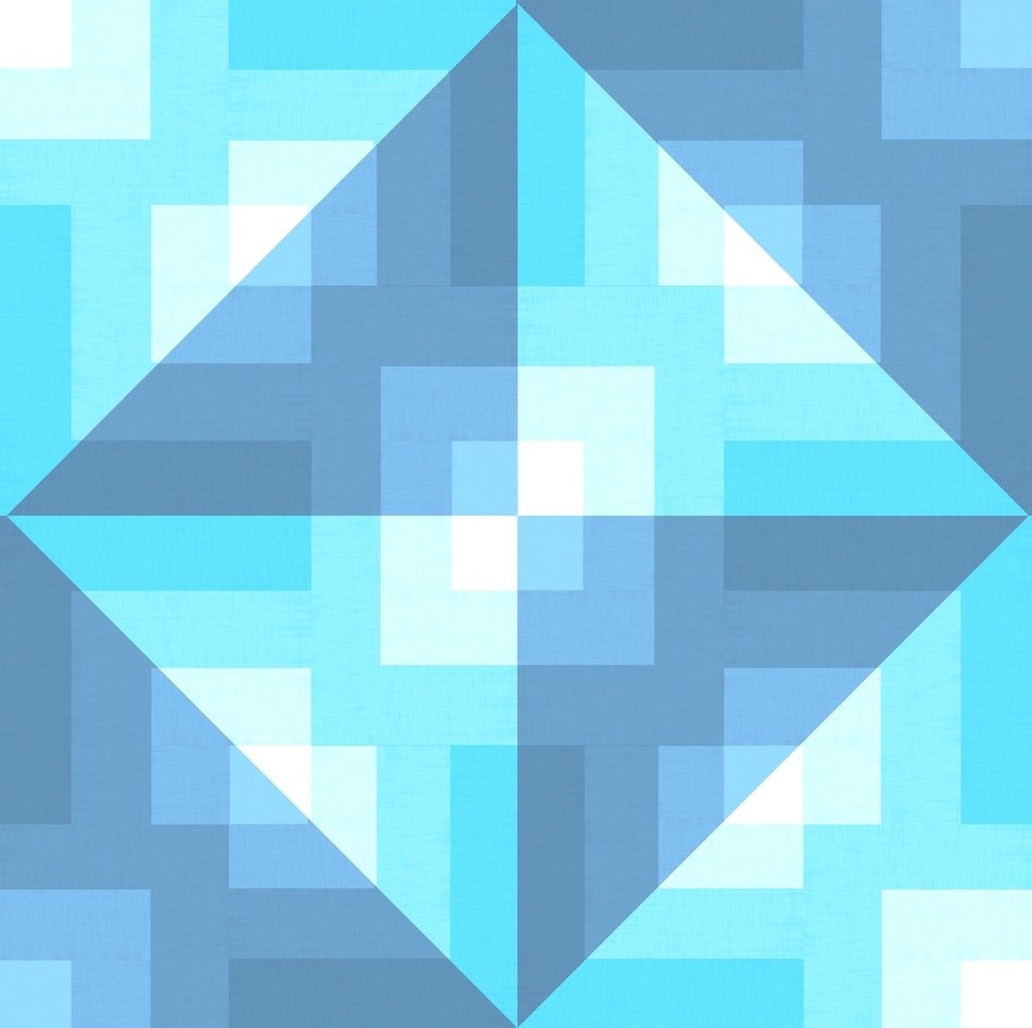 fabric cotton aqua blue patchwork