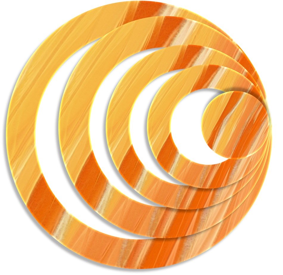 marble circles orange decoration