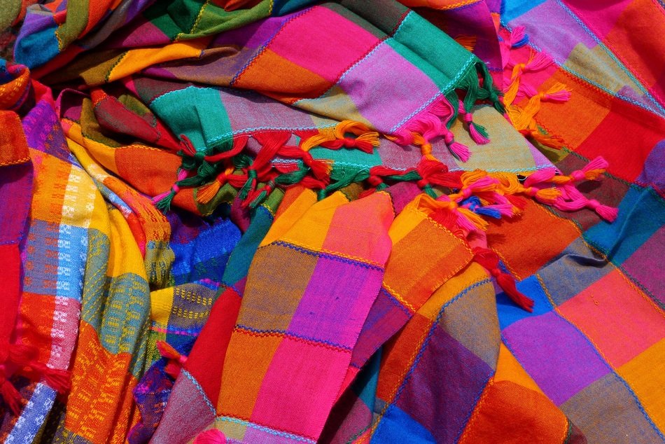 vibrant fabric cloth colourful