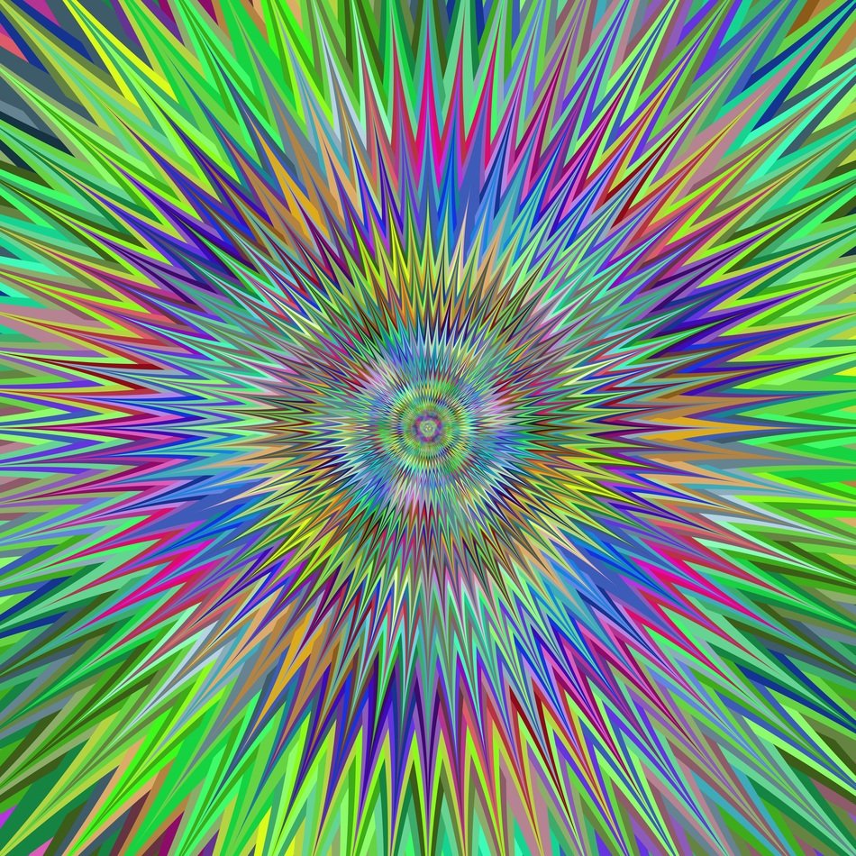 hypnotic fractal multicolored star