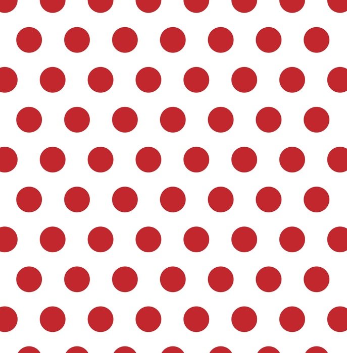 polka dots red white spots