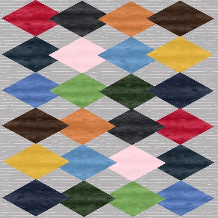 leather colorful diamond design