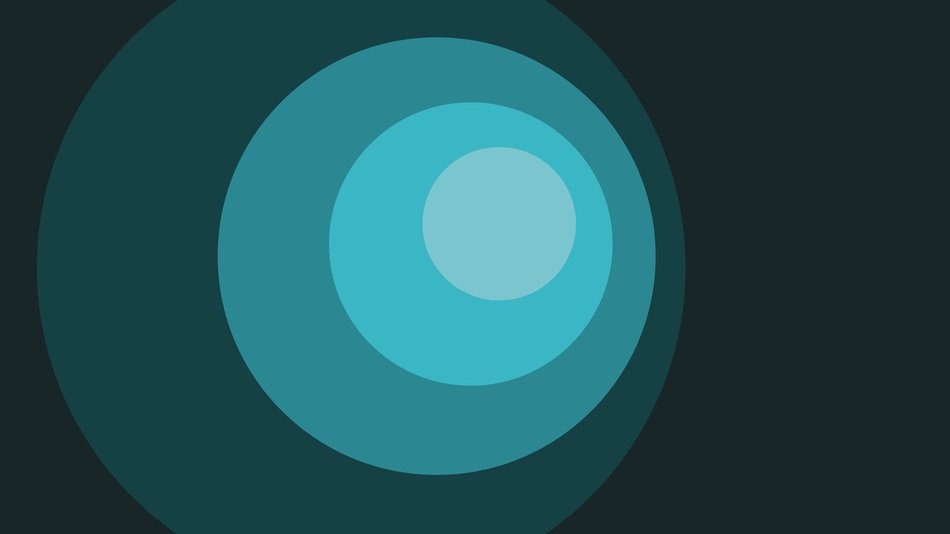 circle blue petrol background