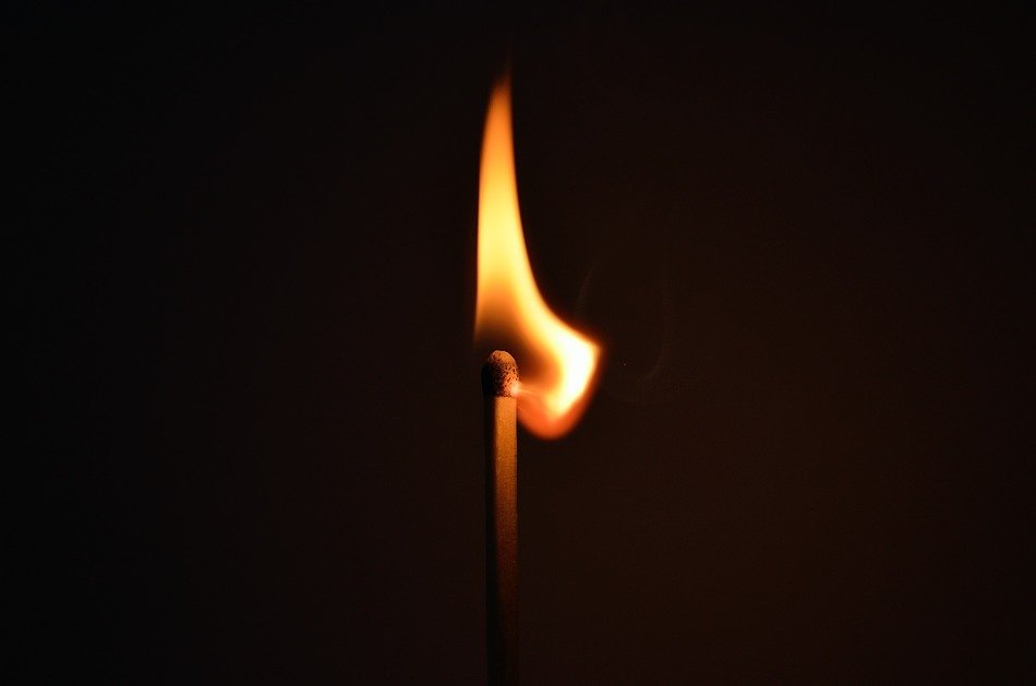 matchstick fire light striking